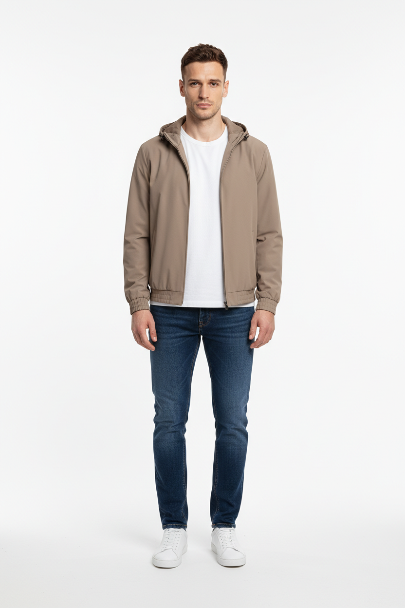 The Arvello Tech Jacket – Taupe