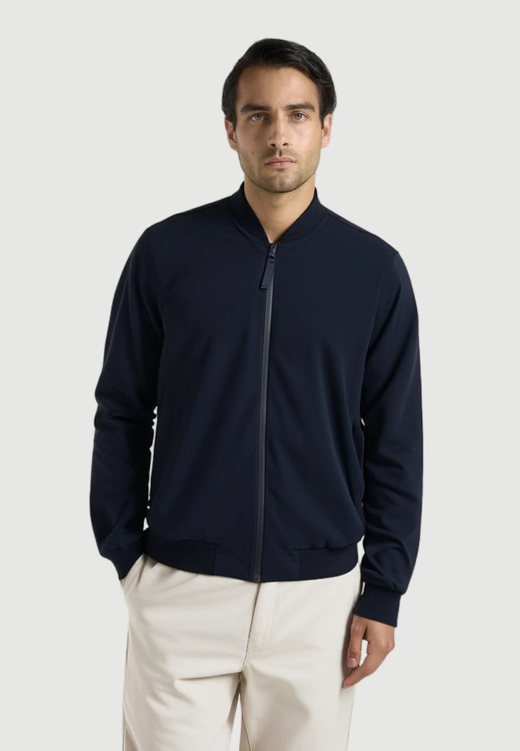 The Santino Bomber Jacket - Dark Blue
