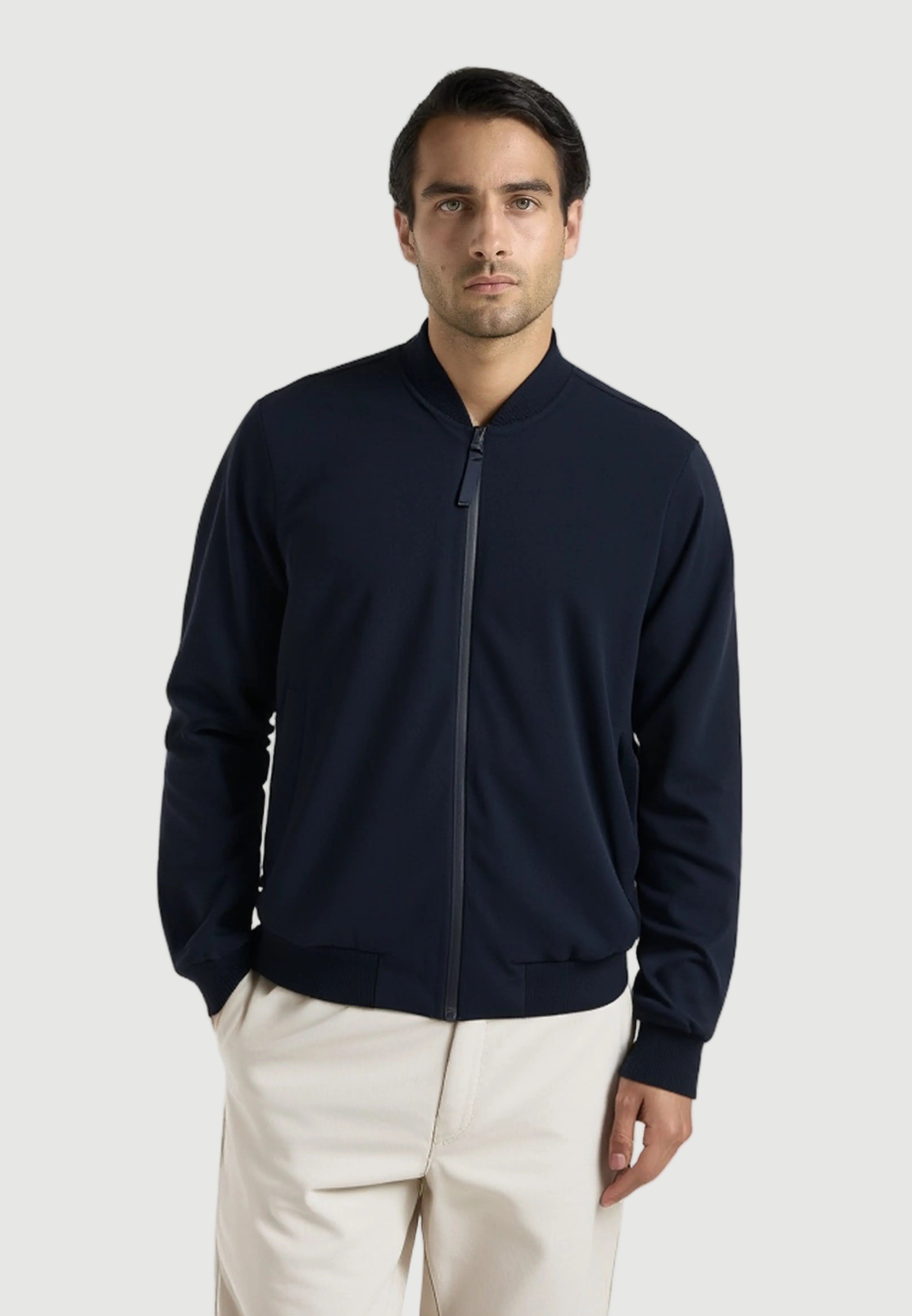The Santino Bomber Jacket - Dark Blue